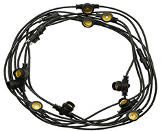 LED Party-Lichterkette 5m 2E27/m schwarz